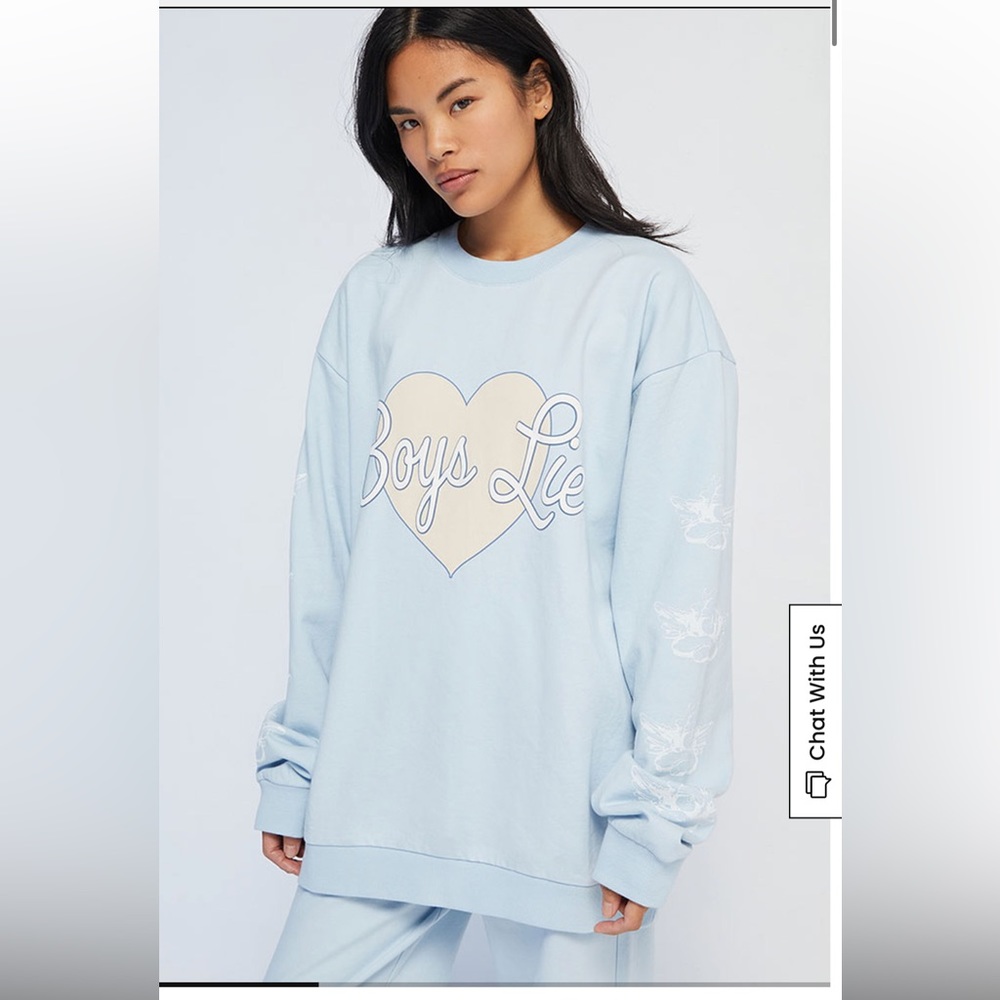 Boys Lie Light Blue Unbreakable Crew Neck Sweatshirt